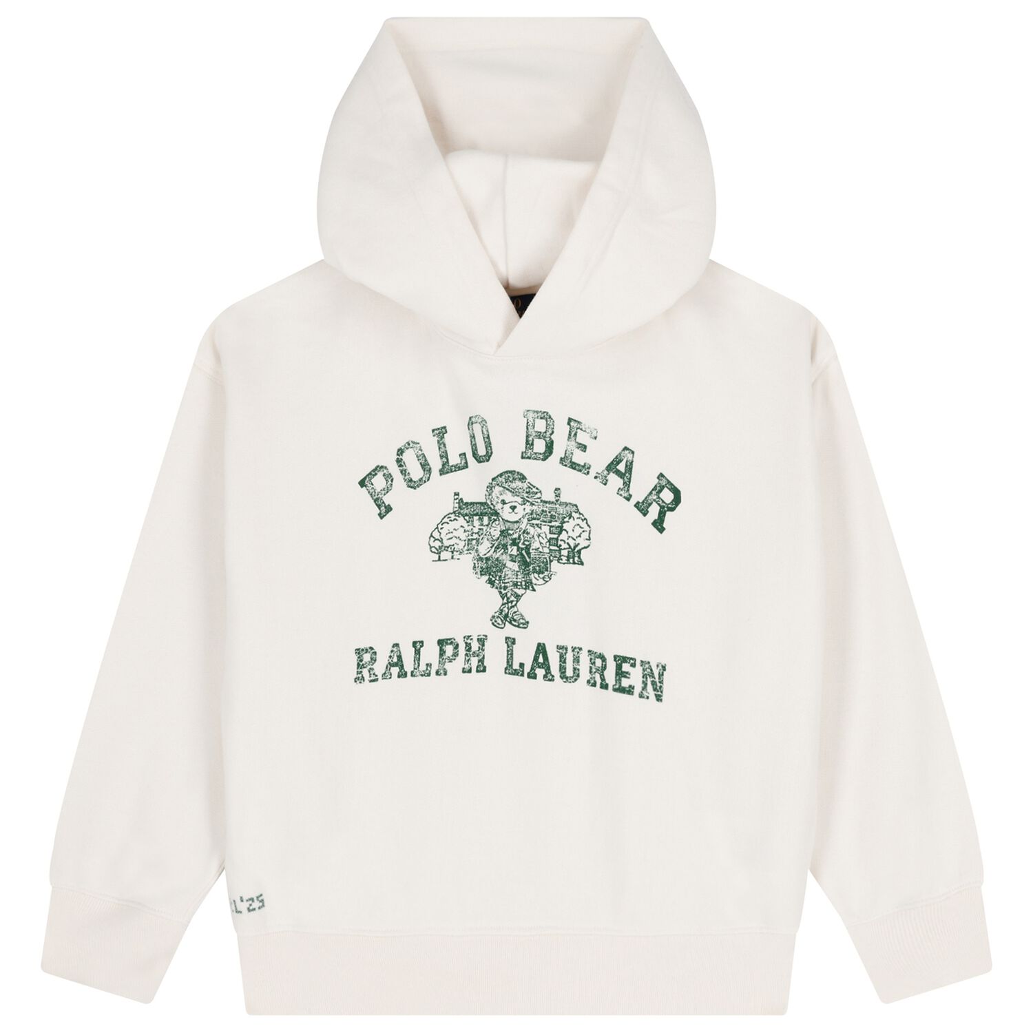 Girls Ivory Logo Polo Bear Hooded Top, 1, hi-res image number null