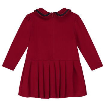 Girls Red Pleated Dress