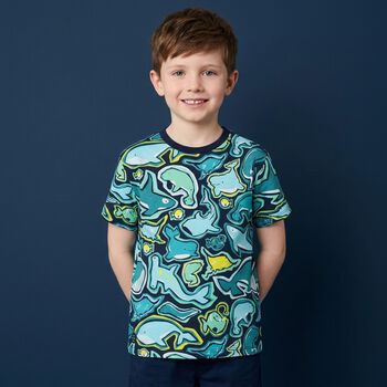 Boys Multi-Coloured Whale T-Shirt