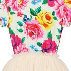 Girls Ivory Floral Tulle Dress, 1, hi-res