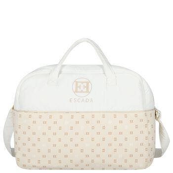 White & Beige Logo Baby Changing Bag ( 42cm )