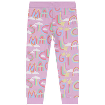 Girls Pink Logo Joggers