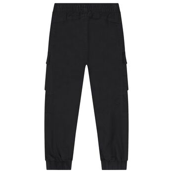 Boys Black Logo Joggers