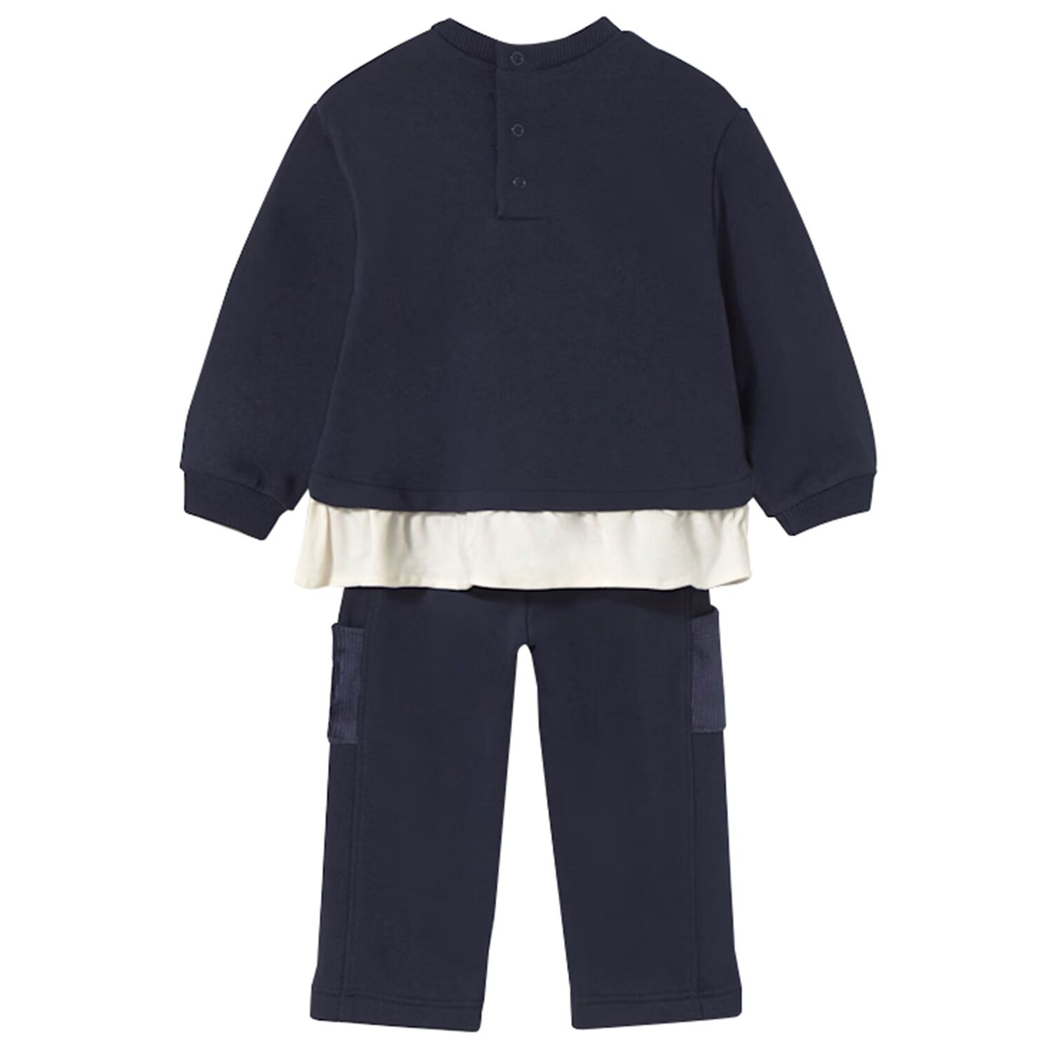 Younger Girls Navy Blue Teddy Bear Tracksuit, 1, hi-res image number null