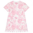 Girls White & Pink Jungle Dress, 1, hi-res
