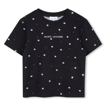 Girls Black Daisy Logo T-Shirt