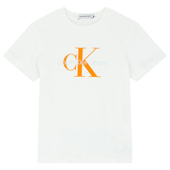 Boys White Logo T-Shirt