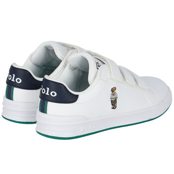 Boys White Logo Trainers