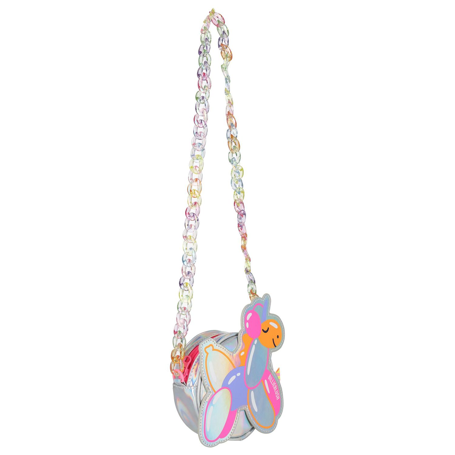 Girls Silver Iridescent Unicorn Handbag, 1, hi-res
