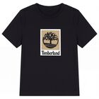 Boys Black Logo T-Shirt, 1, hi-res