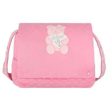Baby Girls Pink Teddy Logo Changing Bag