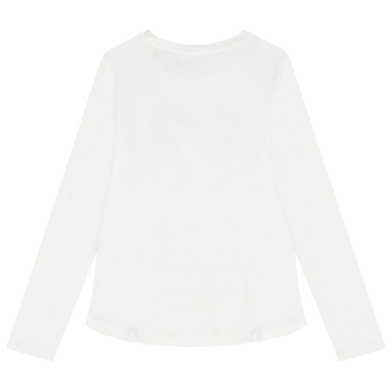 Girls White Embellished Logo Long Sleeve Top, 1, hi-res image number null