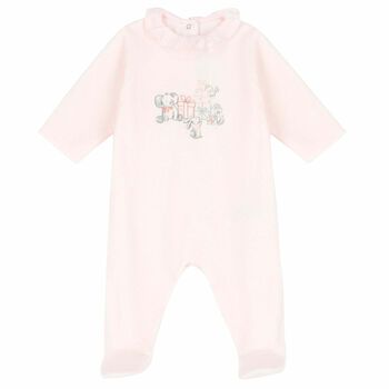 Baby Pink Embroidered Babygrow