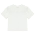 Boys White Logo T-Shirt, 1, hi-res