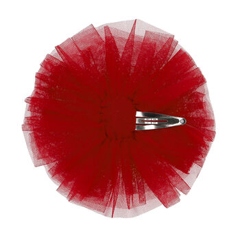 Girls Red Tulle Hairclip