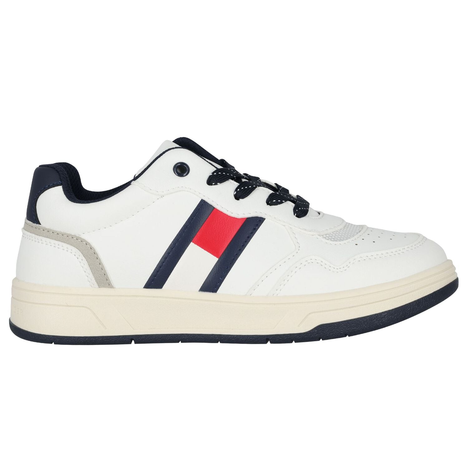 Boys White Logo Trainers, 1, hi-res