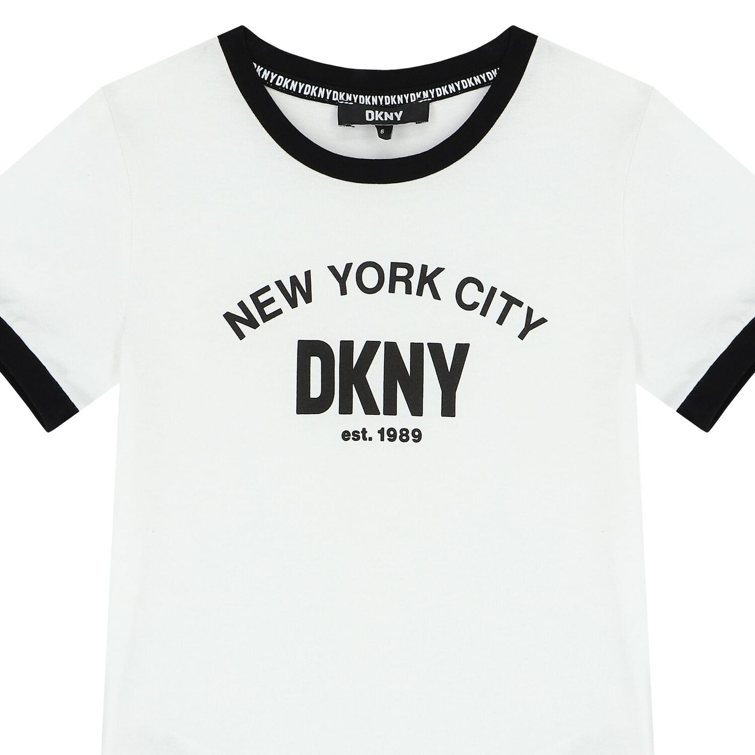 تيشيرت أولاد بالشعار باللون الأبيض, 1, hi-res image number null