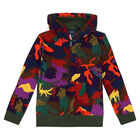 Boys Multi-Colored Camouflaged Logo Zip Up Top, 1, hi-res