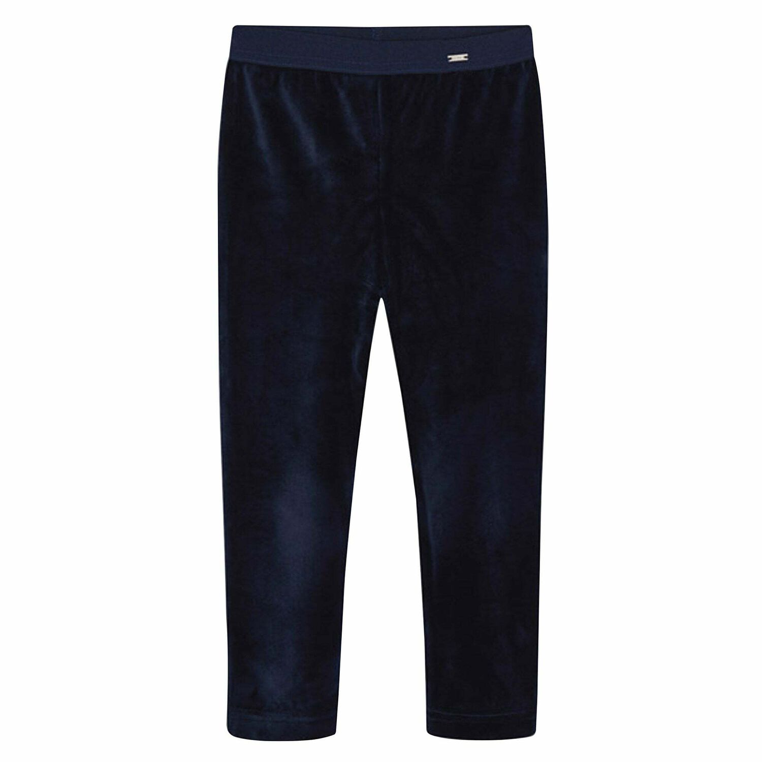 Girls Navy Velvet Leggings, 1, hi-res