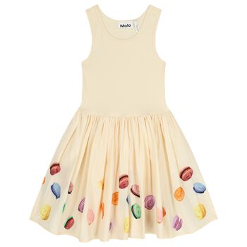 Girls Yellow Macarons Dress