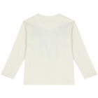 Boys Ivory Polar Bear Long Sleeve Top, 1, hi-res