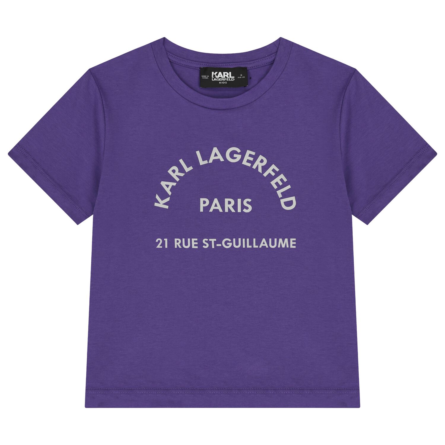 Girls Purple Logo T-Shirt, 3, hi-res
