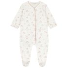 Baby Girls Ivory & Pink Bunny Babygrows ( 2-Pack ), 3, hi-res