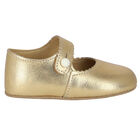 Baby Girls Gold Pre Walker Shoes, 3, hi-res