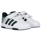Boys White & Green Logo Trainers, 1, hi-res