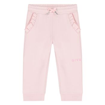 Younger Girls Pink Logo Joggers