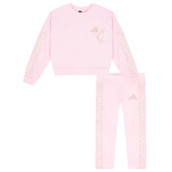 Girls Pink Logo Tracksuit