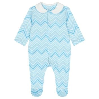 Baby Boys Blue Zig Zag Babygrow 