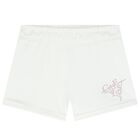 Girls White Shorts, 1, hi-res