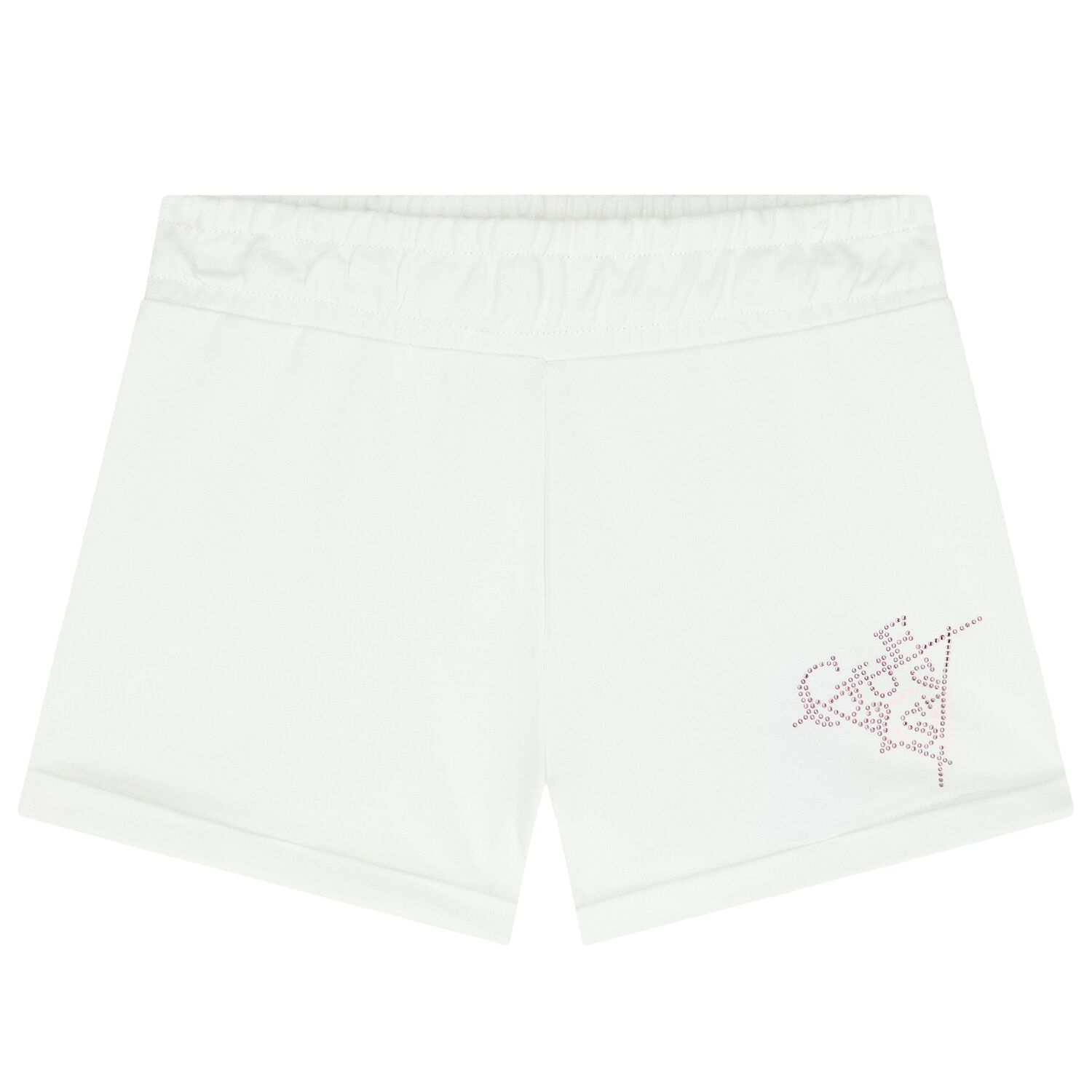 Girls White Shorts, 1, hi-res