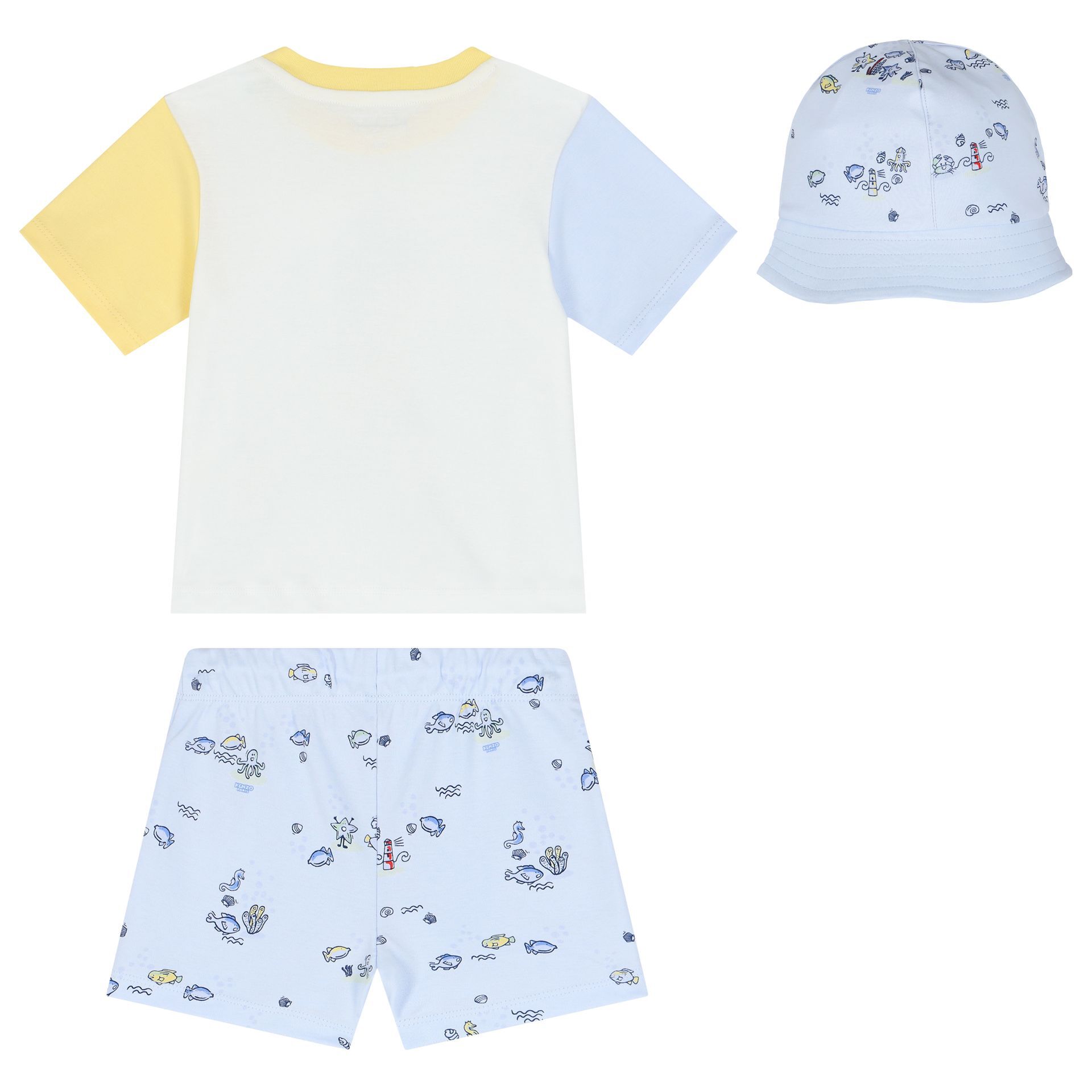 Kenzo Kids graphic-print organic cotton short set - White