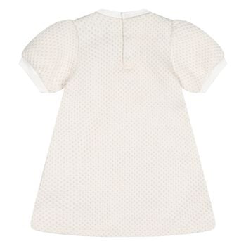Younger Girls Ivory Faux Fur Teddy Bear Dress