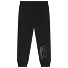 Boys Black Logo Joggers, 1, hi-res
