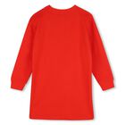 Girls Red Bag Sweatshirt Dress, 1, hi-res