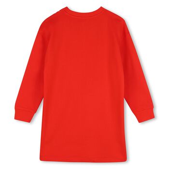 Girls Red Bag Sweatshirt Dress