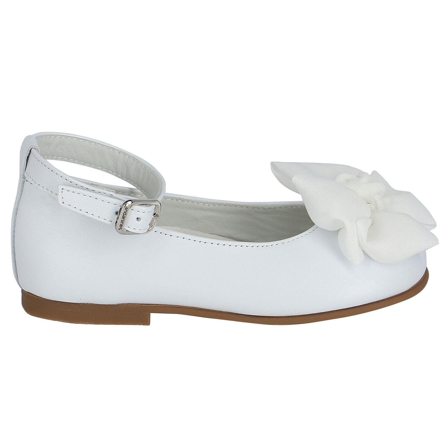 Younger Girls White Bow Shoes, 1, hi-res image number null