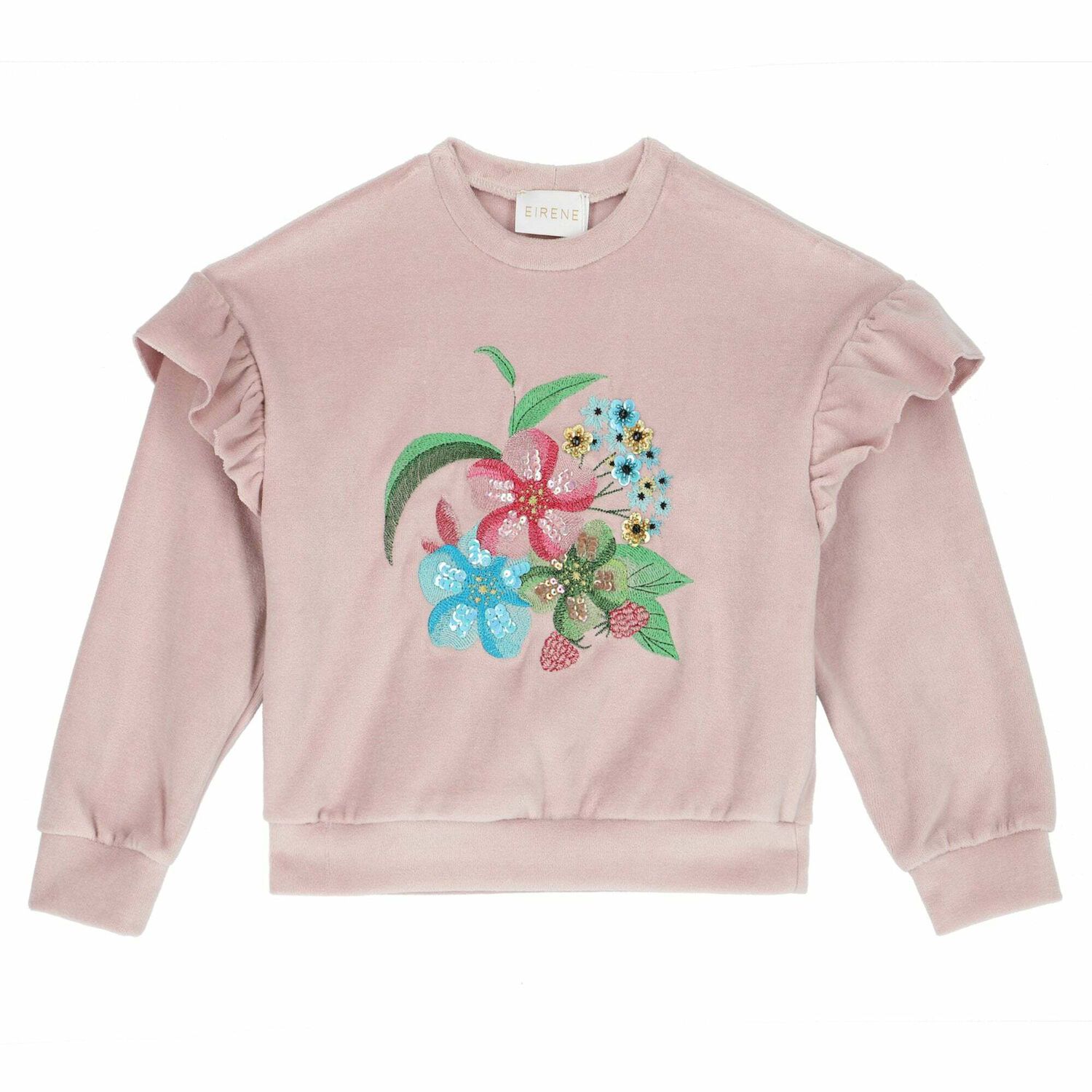 Girls Pink Velour Trcksuit, 1, hi-res image number null