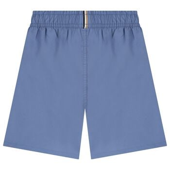 Boys Blue Logo Swim Shorts