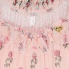 Girls Pink Floral Tulle Dress, 1, hi-res