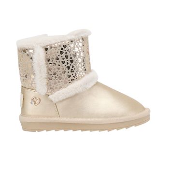 Girls Gold Faux Leather Boots