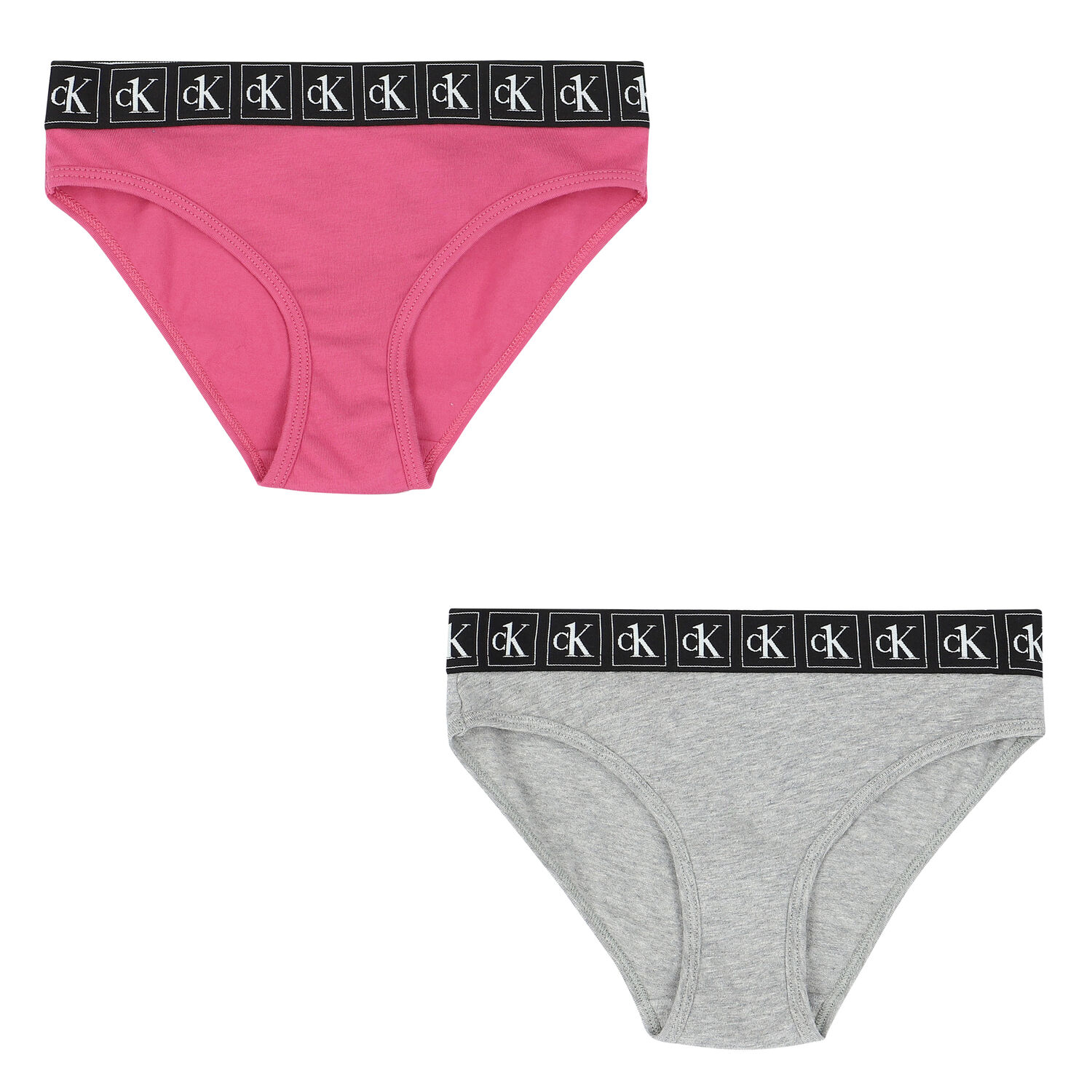 Girls Pink & Grey Bikini Brief (2-Pack), 1, hi-res image number null
