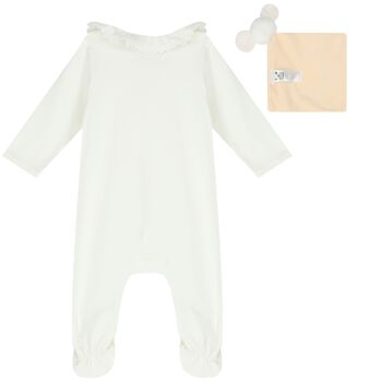 Baby Girls Ivory & Pink Babygrow Gift Set