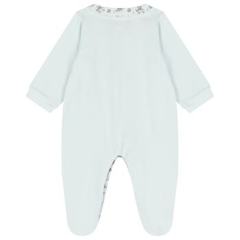 Baby Boys Blue Teddy Bear Babygrow