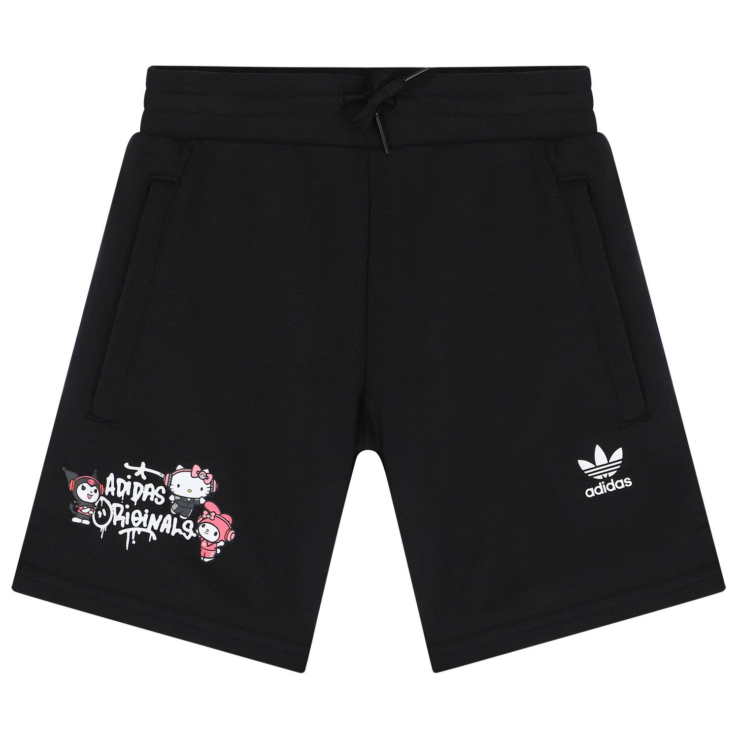 Girls Black Hello Kitty Shorts Set, 1, hi-res