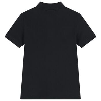 Boys Black Logo Polo Shirt
