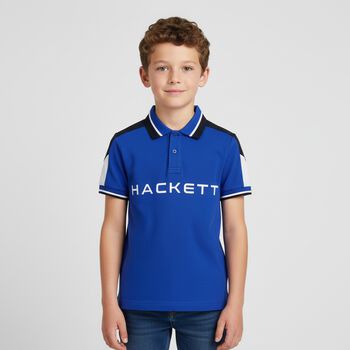 Boys Blue Logo Polo Shirt